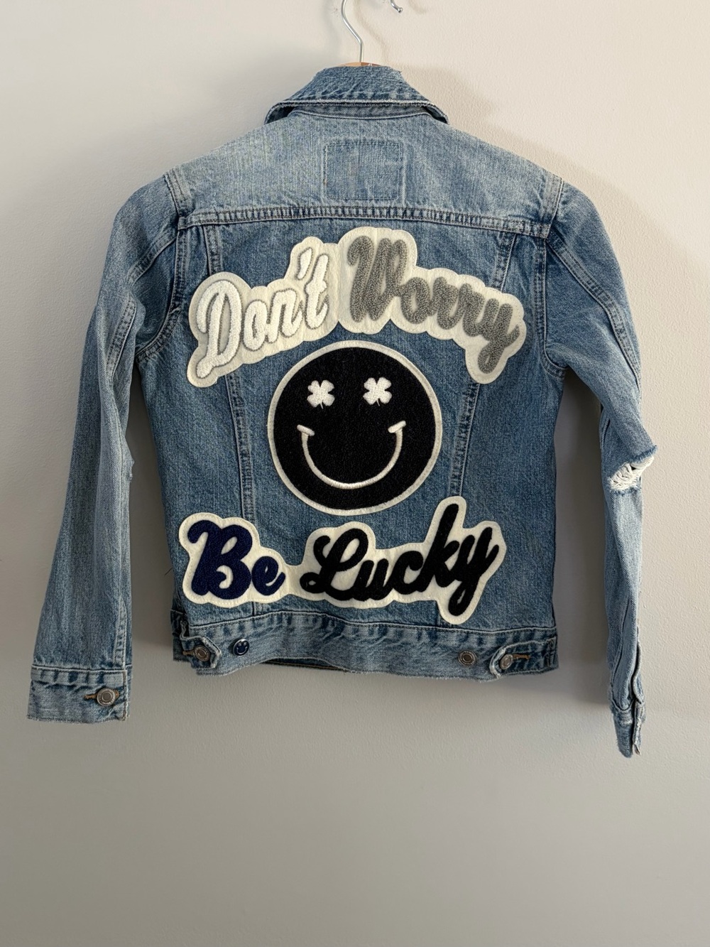 Lucky Brand Light Blue Denim Jacket with Embroidery
